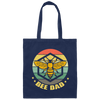 Retro Bee Dad Beekeeper, Beekeeping Honey Bees Canvas Tote Bag