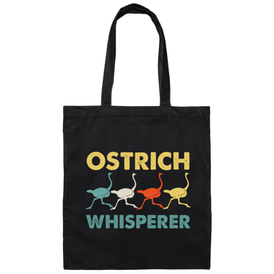 Vintage Ostrich Whisperer Retro, Love Ostrich, Retro Ostrich Canvas Tote Bag