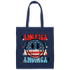 America, American Smiley, Smile Icon, America Smile Canvas Tote Bag