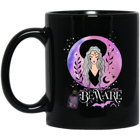 Beware, Mystery Girl, Love The Moon And Stars, Blink Background Black Mug