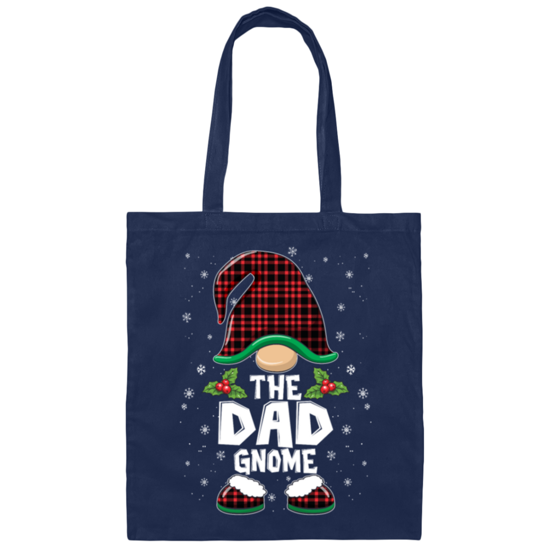 The Dad Gnome Present For Family, Xmas Cute Gnome Lover Canvas Tote Bag