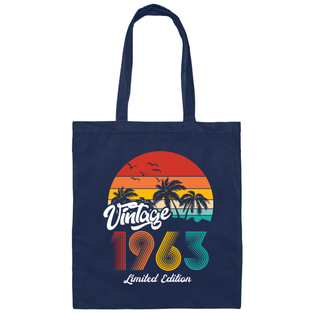 Vintage 1963, 1963 Birthday, 1963 Limited Edition, 1963 Retro Canvas Tote Bag