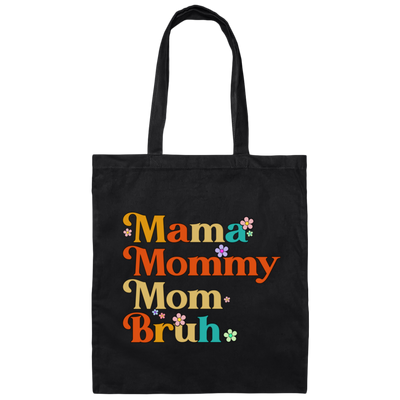 Groovy Mama, Mama Bruh, Mother's Day Gift, Vintage Mom Bruh Canvas Tote Bag
