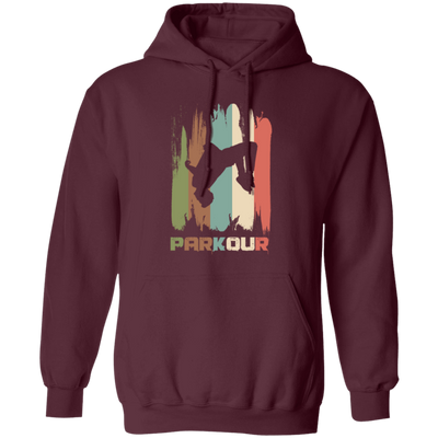 Movement Obstacle Course Parkour Vintage, Silhouette Freerunners Pullover Hoodie