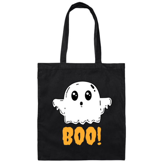 Ghost Boo Halloween, Horror Funny Saying, Love Halloween Canvas Tote Bag