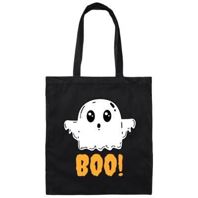 Ghost Boo Halloween, Horror Funny Saying, Love Halloween Canvas Tote Bag