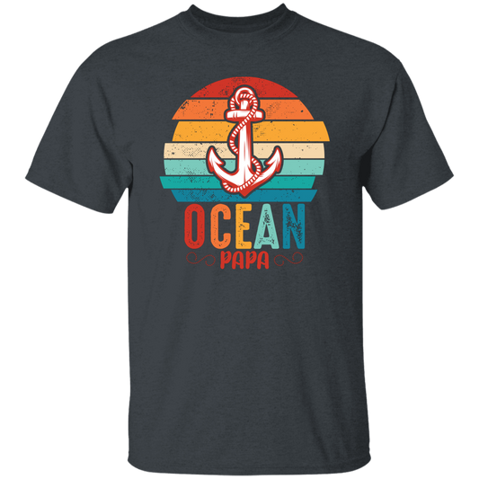 Ocean Papa, Retro Papa, Retro Ocean, Retro Anchor Unisex T-Shirt