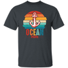 Ocean Papa, Retro Papa, Retro Ocean, Retro Anchor Unisex T-Shirt