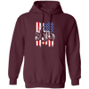 Farm Tractor Usa Flag, Patriotic Vintage Pullover Hoodie