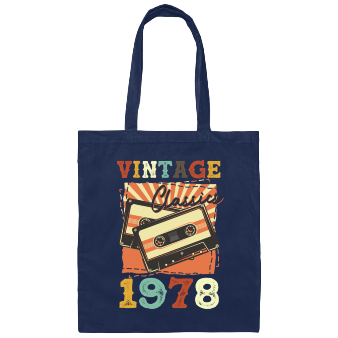 Vintage 1978, Birthday 1978 Retro, Classic Birthday Gift, Best Of 1978 Canvas Tote Bag