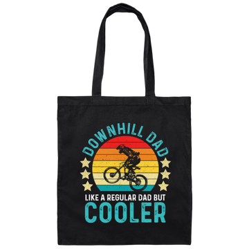 Downhill Dad Like A Regular Dad But Cooler Retro Canvas Tote Bag
