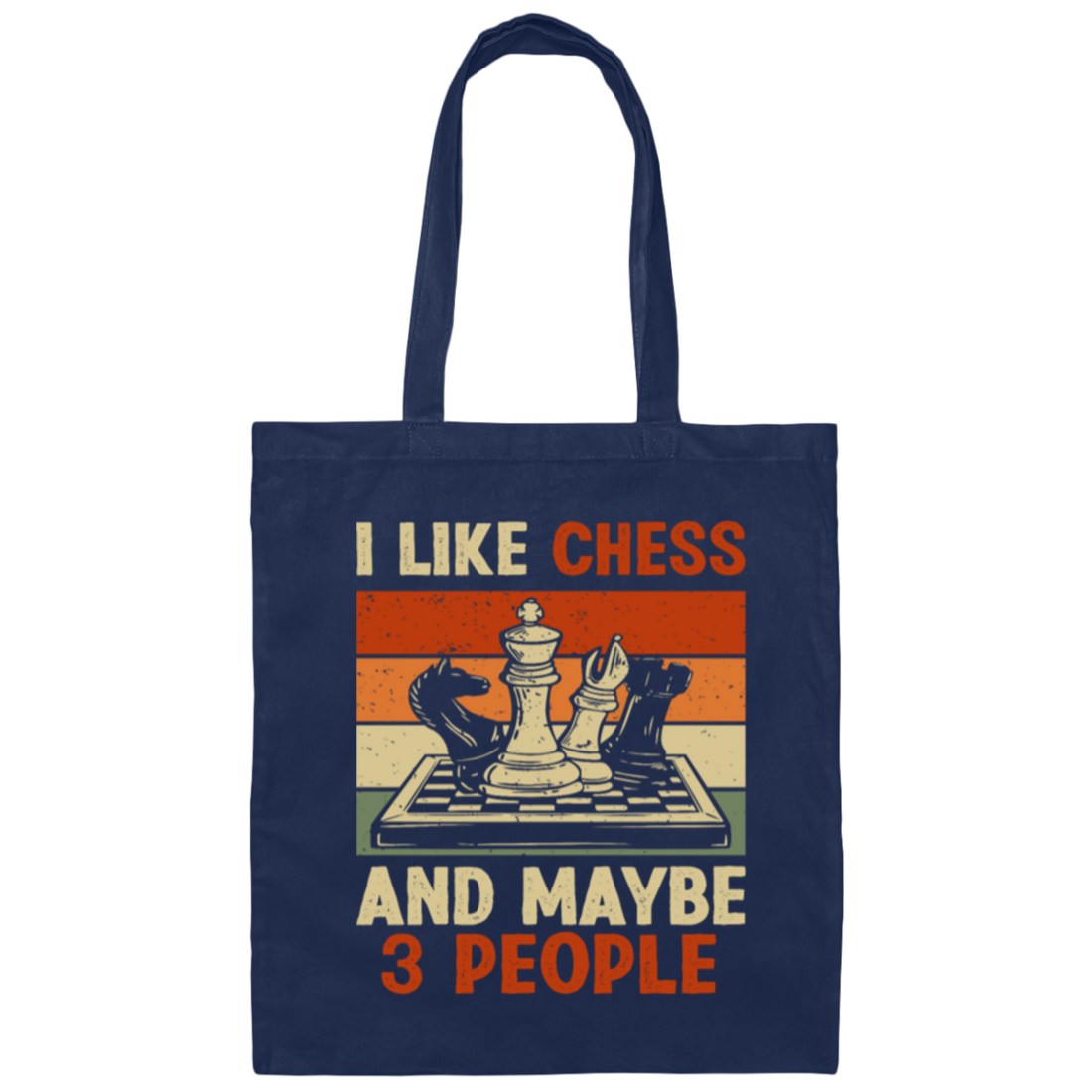 Retro Chess Lover, I Like Chess And MAybe 3 Peoples Canvas Tote Bag