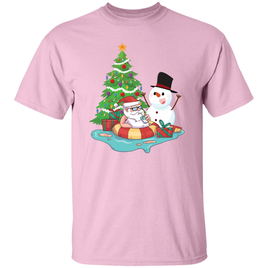 Funnny Santa, Merry Christmas Snow White, Santa In Pool, Trendy Halloween Unisex T-Shirt