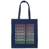 Karaoke Legend, Love To Karaoke, Retro Karaoke Design Canvas Tote Bag