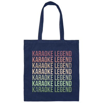Karaoke Legend, Love To Karaoke, Retro Karaoke Design Canvas Tote Bag