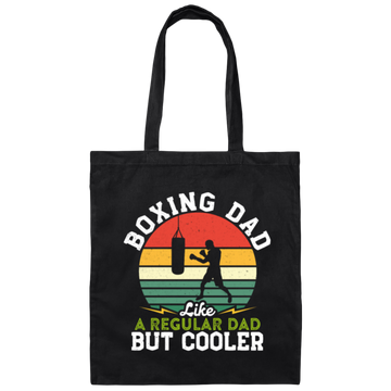 Retro Boxing Lover, Boxing Dad Like A Regular Dad But Cooler Canvas Tote Bag