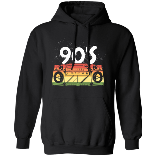 90s Boombox Radio, Old School Retro, Best 90s Birthday, 90s Love Gift Pullover Hoodie