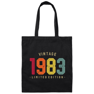 Vintage 1983, Limited Edition, Limited 1983 Gift, Birthday Gift Canvas Tote Bag