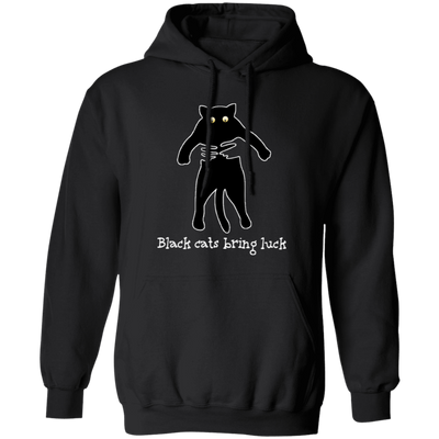 Black Cats Bring Luck, Love Cat, Best Black Cat, Hold Black Cat Pullover Hoodie