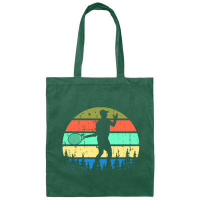 Retro Tennis, Tennis Coach Gift Canvas Tote Bag