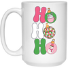 Ho Ho Ho, Funny Santa, Funny Christmas, Love Christmas White Mug