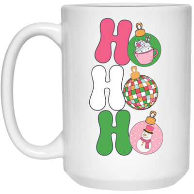 Ho Ho Ho, Funny Santa, Funny Christmas, Love Christmas White Mug