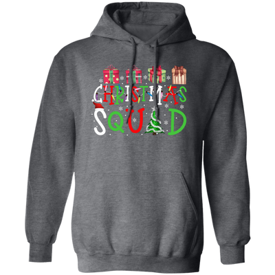 Christmas Squad, Christmas Gift Box, Xmas Light With Gift Box, Merry Christmas, Trendy Christmas Pullover Hoodie