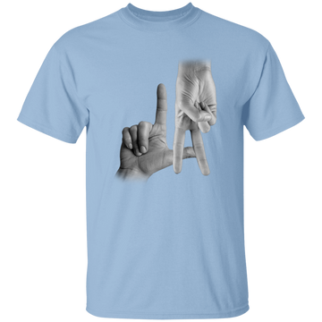 LA Sign, Hand Sign, Los Angeles Hand Sign, Love American, Black And White Unisex T-Shirt