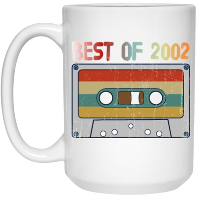 Best Of 2002, 18th Birthday Gift, Retro Cassette Lover, Love Cassette White Mug