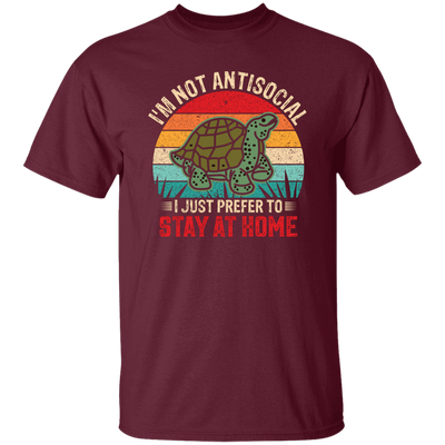 I'm Not Antisocial, I Just Prefer To Stay At Home, Turtle Vintage Unisex T-Shirt