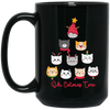 Catmas Tree, Merry Catmas, Cute Cat, Merry Christmas, Trendy Christmas Black Mug