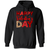 Happy Valentine's Day, Cute Valentine, Leopard Pattern, Valentine's Day, Trendy Valentine Pullover Hoodie