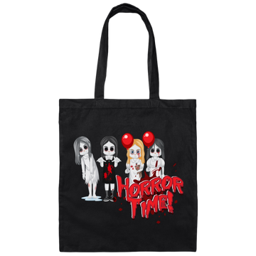 Horror Time, Horror Nigth, Happy Halloween, Cute Ghost Canvas Tote Bag