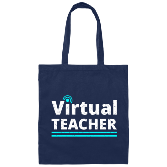 Virtual Teacher Gift, Lockdown Upgrade, virtual learning Canvas Tote Bag