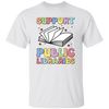 Support Public Libraries, Love Read, Groovy Bookworm Unisex T-Shirt