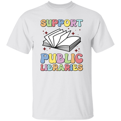 Support Public Libraries, Love Read, Groovy Bookworm Unisex T-Shirt