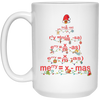 Merry Xmas, Merry Christ-math, Christmas Tree White Mug