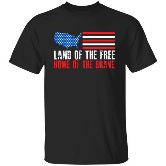 Land Of The Free Home Of The Brave, American Flag Unisex T-Shirt