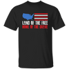 Land Of The Free Home Of The Brave, American Flag Unisex T-Shirt