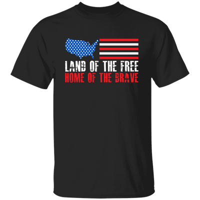 Land Of The Free Home Of The Brave, American Flag Unisex T-Shirt