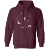 Sky With Full Of Moon And Stars, Full Stars Sky Pullover Hoodie