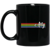 Ally, Ally LGBT, Lgbtq+ Rainbow, Lgbt's Day Gifts Black Mug