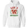 Santa University, Est 1836, Christmas Bow, Merry Christmas Christmas Pullover Hoodie