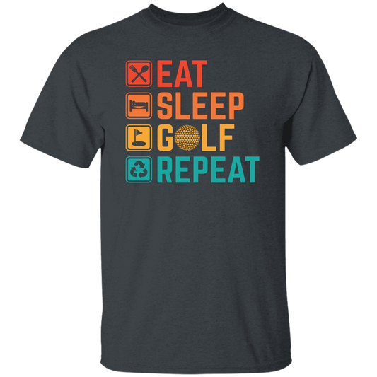 Eat Sleep Golf Repeat, Golfing, Golf, Retro Golf, Legendary Golf Unisex T-Shirt