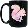 Squirrel Silhouette, Watercolor Squirrel, Animal Silhouette Black Mug