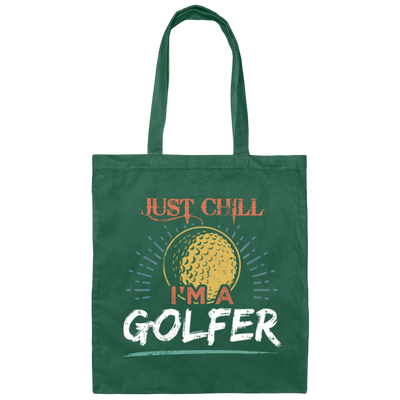 Retro Golfing, Vintage I am a Golfer Canvas Tote Bag