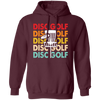 Disc Golf Game, Retro Disc Golf, Through The Disc To The Basket Pullover Hoodie