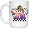 Witchy Mama, Pumpkin And Boos, Spooky Halloween White Mug