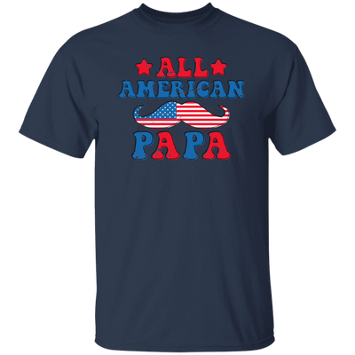 Papa, Father's Day, American Papa, Beard American Dad Unisex T-Shirt