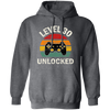 Level 30 Unlocked, Love 30th Birthday, Best Of 30th, Retro Playing Love Gift Pullover Hoodie